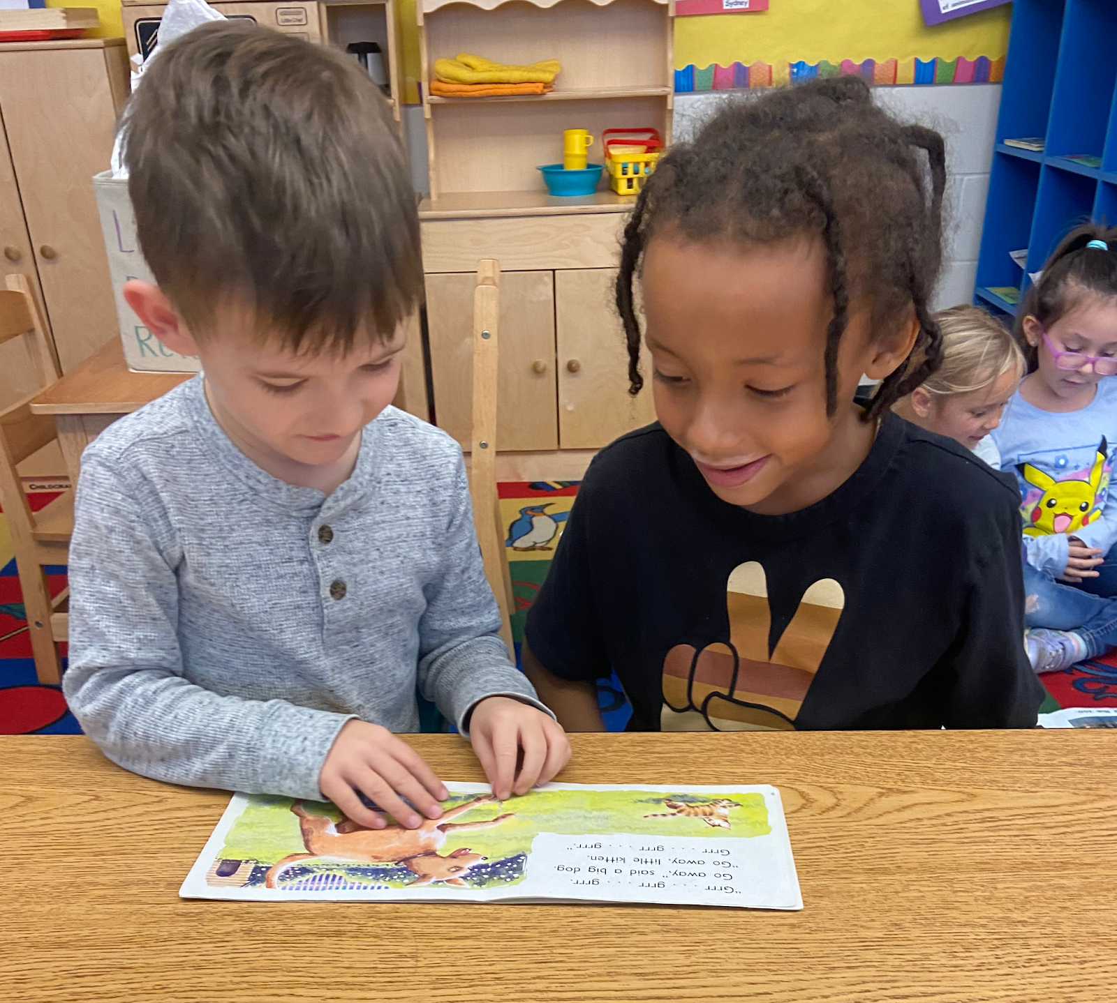 Kindergarteners Reading a book! Kindergarteners Reading a book!